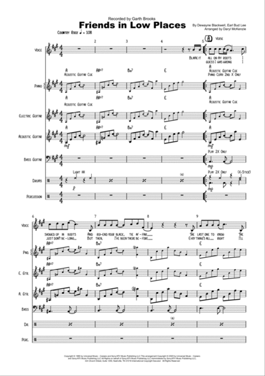 Friends In Low Places Bass Guitar scores gallery preview page 3