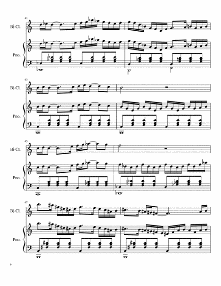 Two Vignettes for Clarinet and Piano Clarinet Solo scores gallery preview page 6