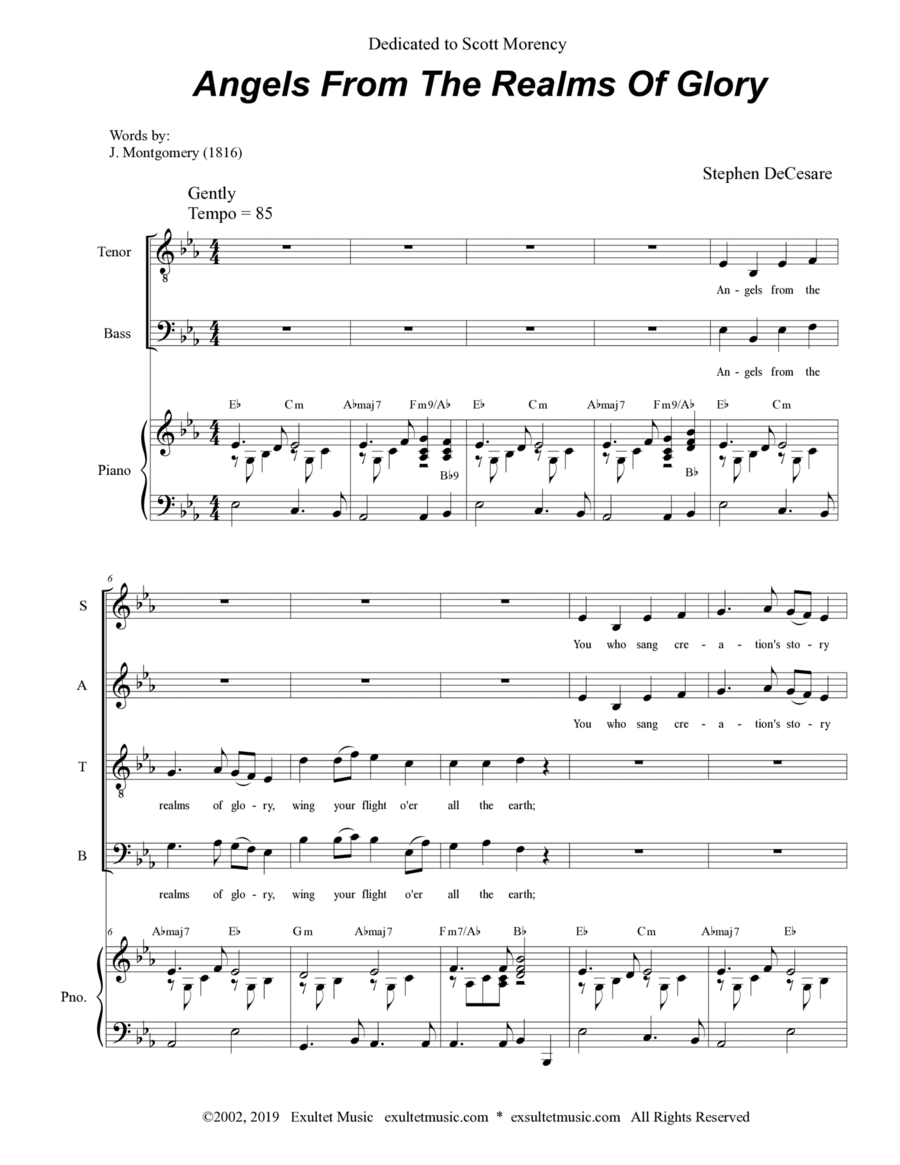 Angels From The Realms Of Glory (SATB) image number null