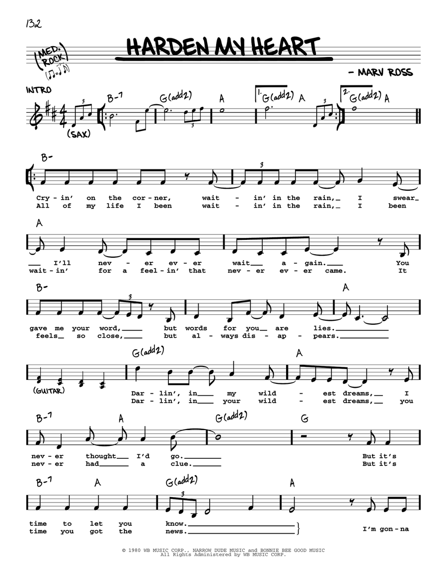 Harden My Heart Voice scores gallery preview page 1
