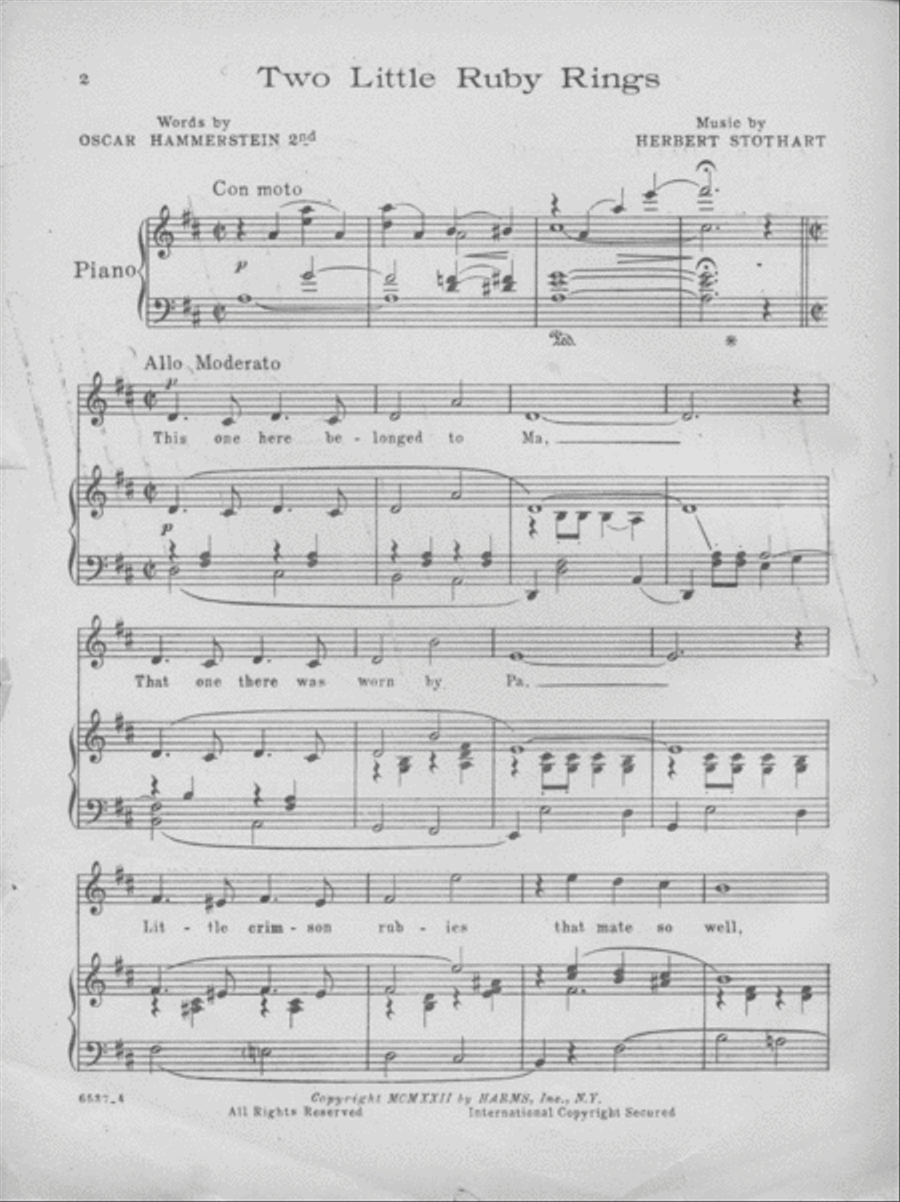 Two Little Ruby Rings Voice scores gallery preview page 2