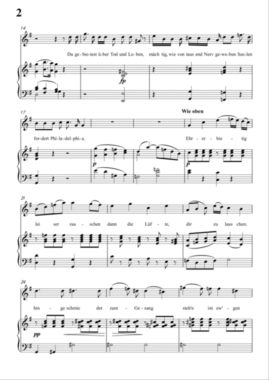 Schubert-Laura am Klavier(Laura at the Piano),D.388 in G for Vocal and Pno Voice scores gallery preview page 3