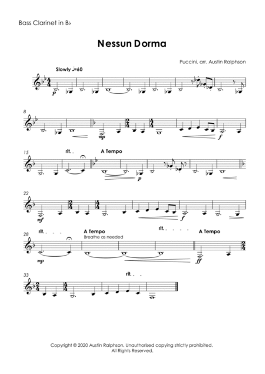 COMPLETE Clarinet Quintet Music Book Volume 2 - pack of 11 essential pieces: wedding, baroque, opera Clarinet Quintet scores gallery preview page 6