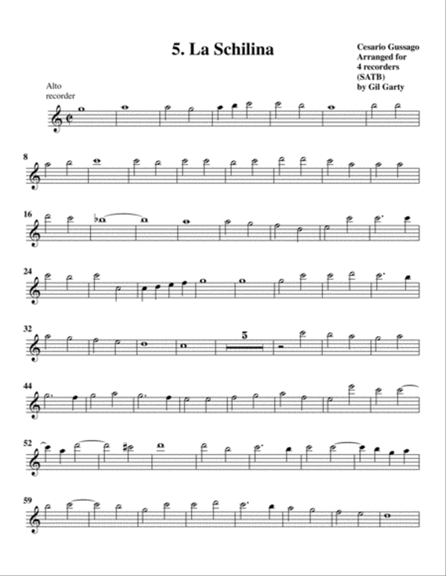 Sonata no.5 a4 (28 Sonate a quattro, sei et otto, con alcuni concerti (1608)) 