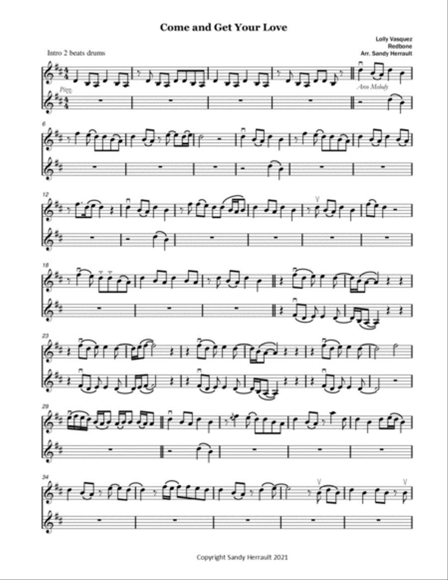 Come And Get Your Love Violin Solo scores gallery preview page 3