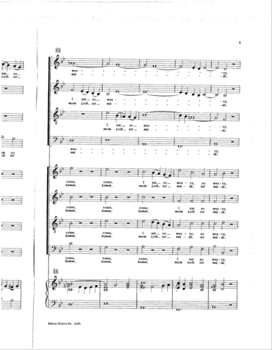 Motet V BWV 229 (Come, Jesus, come) 4-Part scores gallery preview page 4