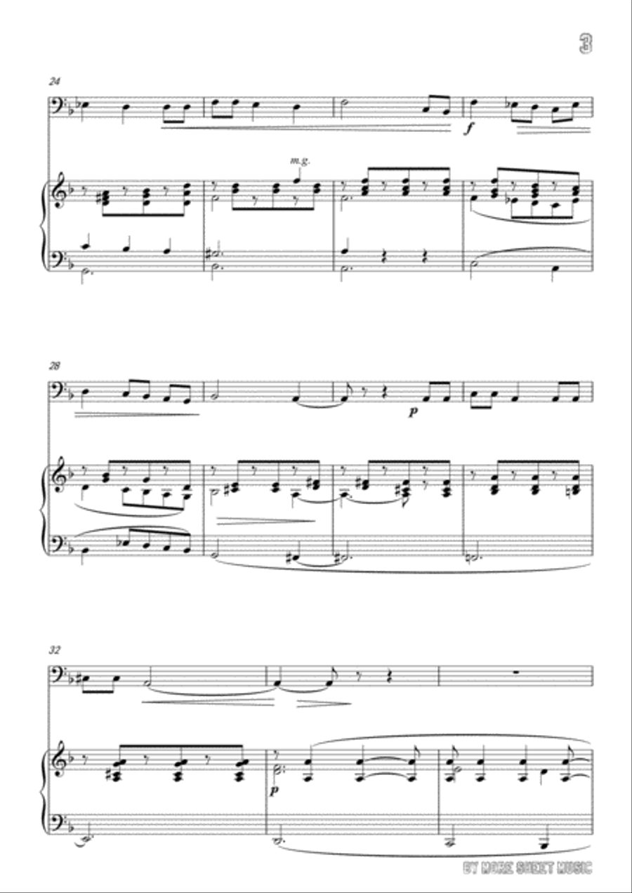 Chausson-Le temps des lilas, for Cello and Piano Piano scores gallery preview page 5