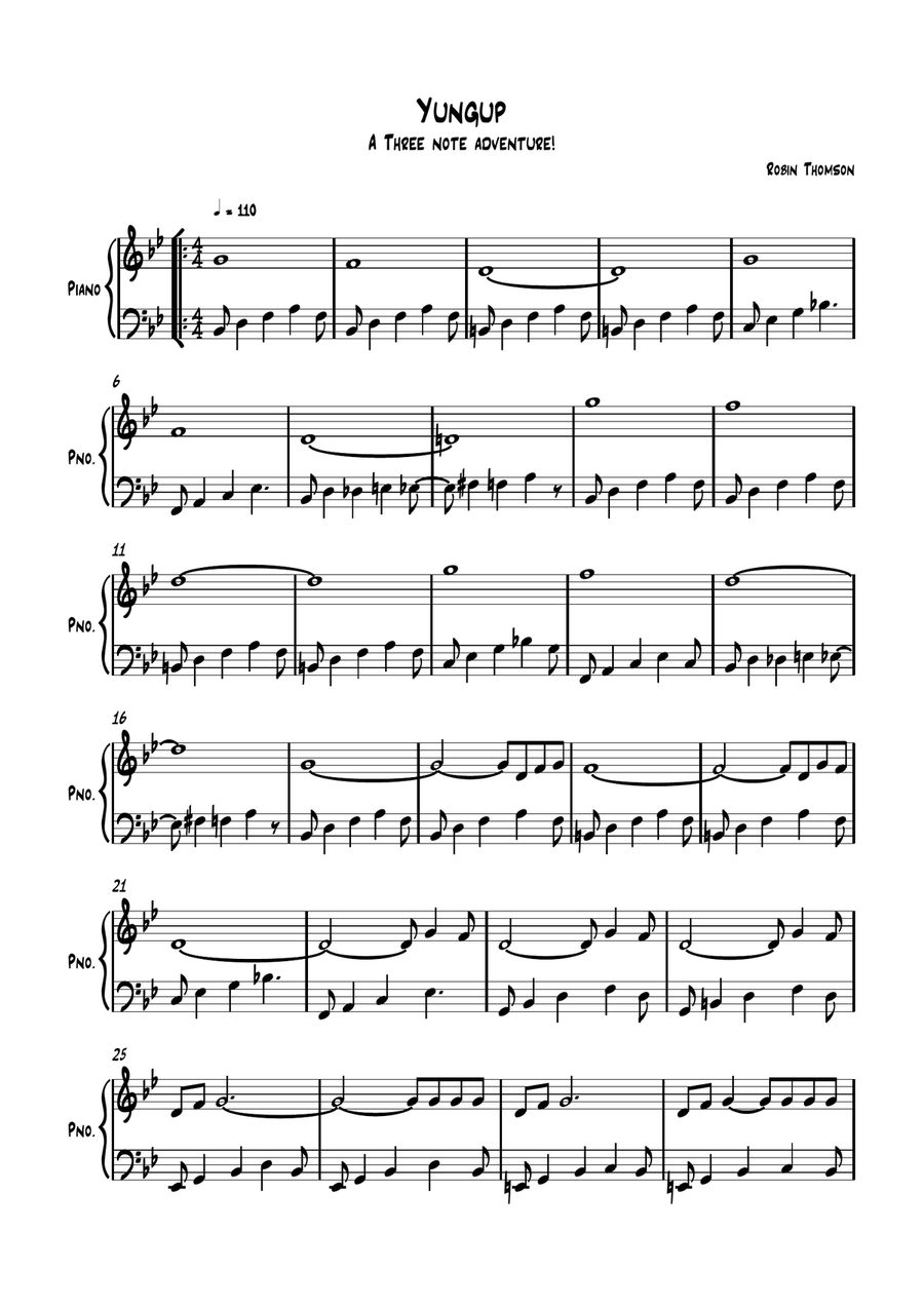 Yungup Yungup Piano Solo scores gallery preview page 2
