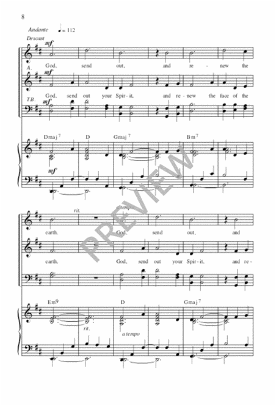 God, Send Out Your Spirit 4-Part scores gallery preview page 9
