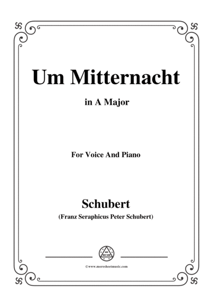 Schubert-Um Mitternacht(At Midnight),Op.88 No.3,in A Major,for Voice&Piano image number null