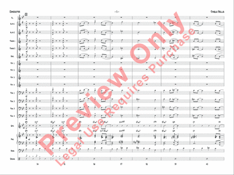 Jingle Bells (score only) Jazz Ensemble scores gallery preview page 8