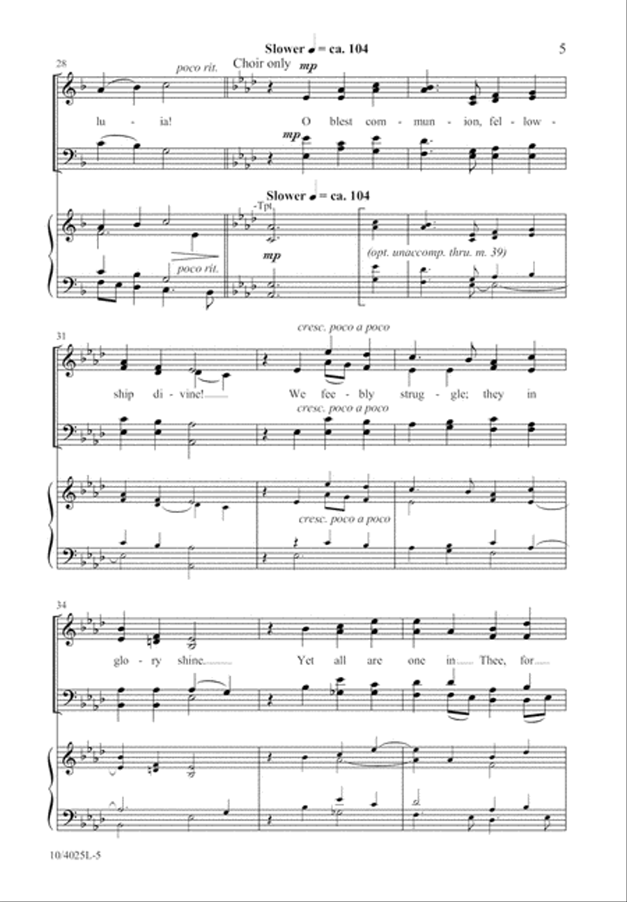 Tribute to the Saints 4-Part scores gallery preview page 5