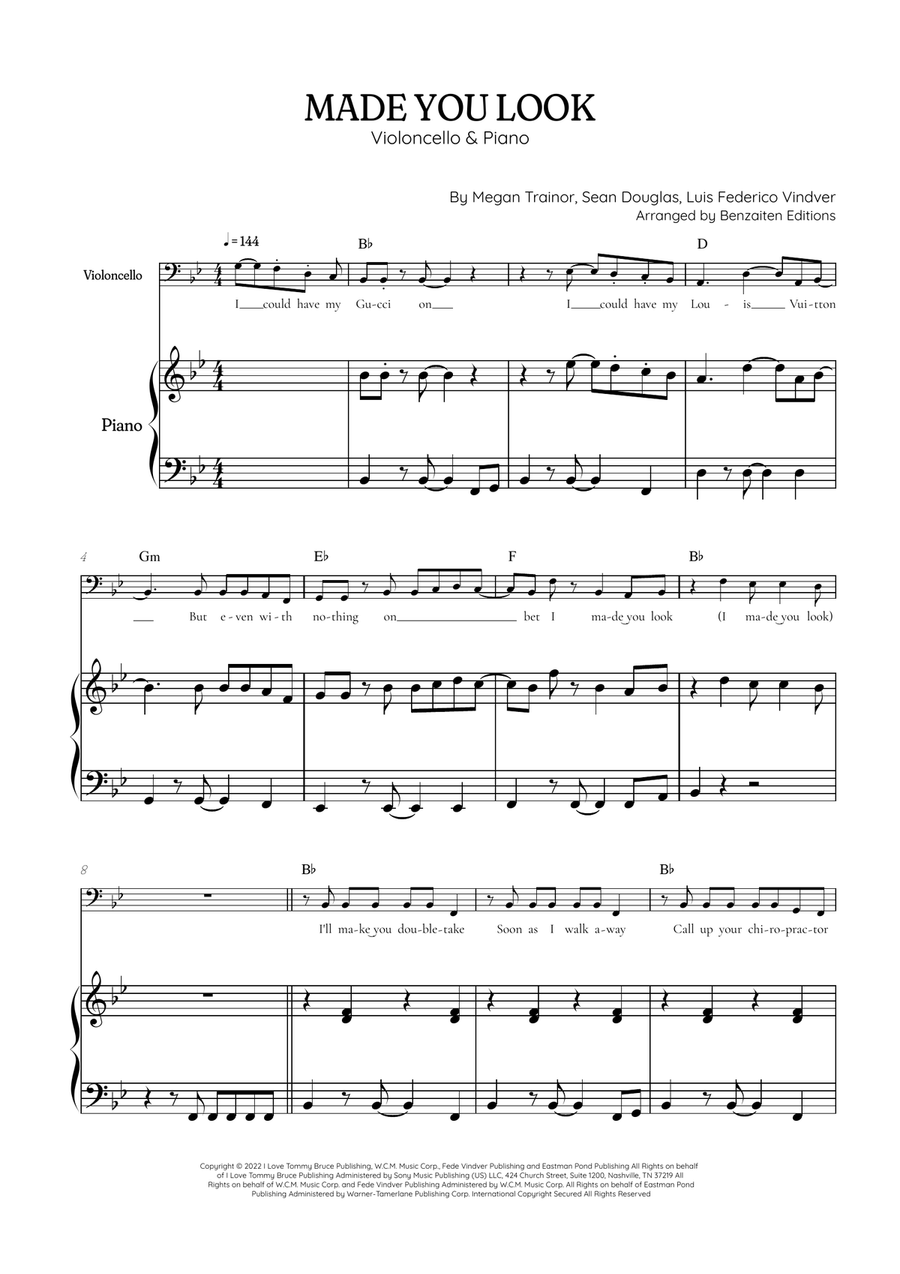 Made You Look Piano scores gallery preview page 2