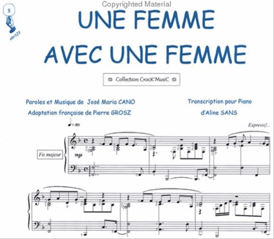 Une femme avec une femme (Collection CrocK'MusiC) Piano Solo scores gallery preview page 2