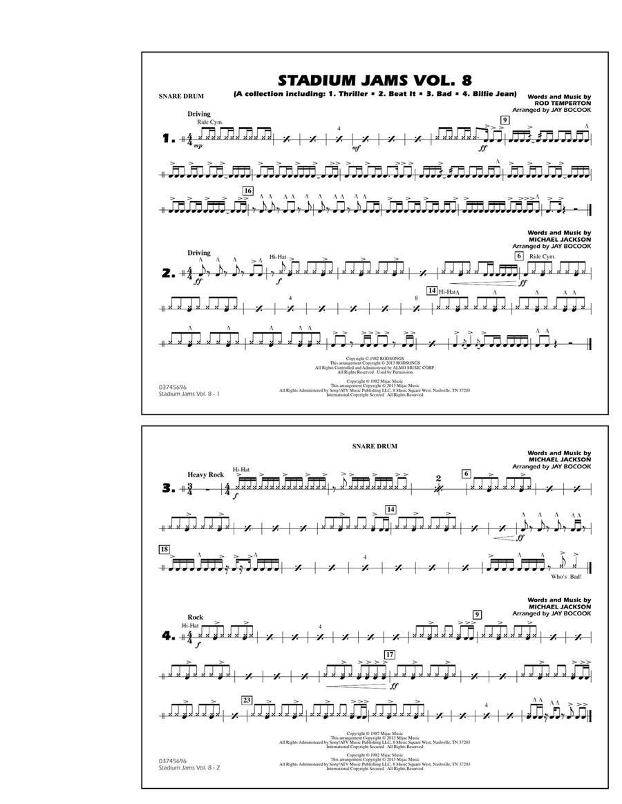 Stadium Jams Volume 8 (Michael Jackson) - Snare Drum
