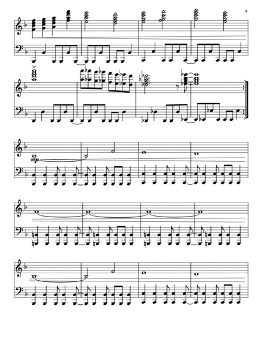 Megalovania Megalovania Piano Solo scores gallery preview page 4
