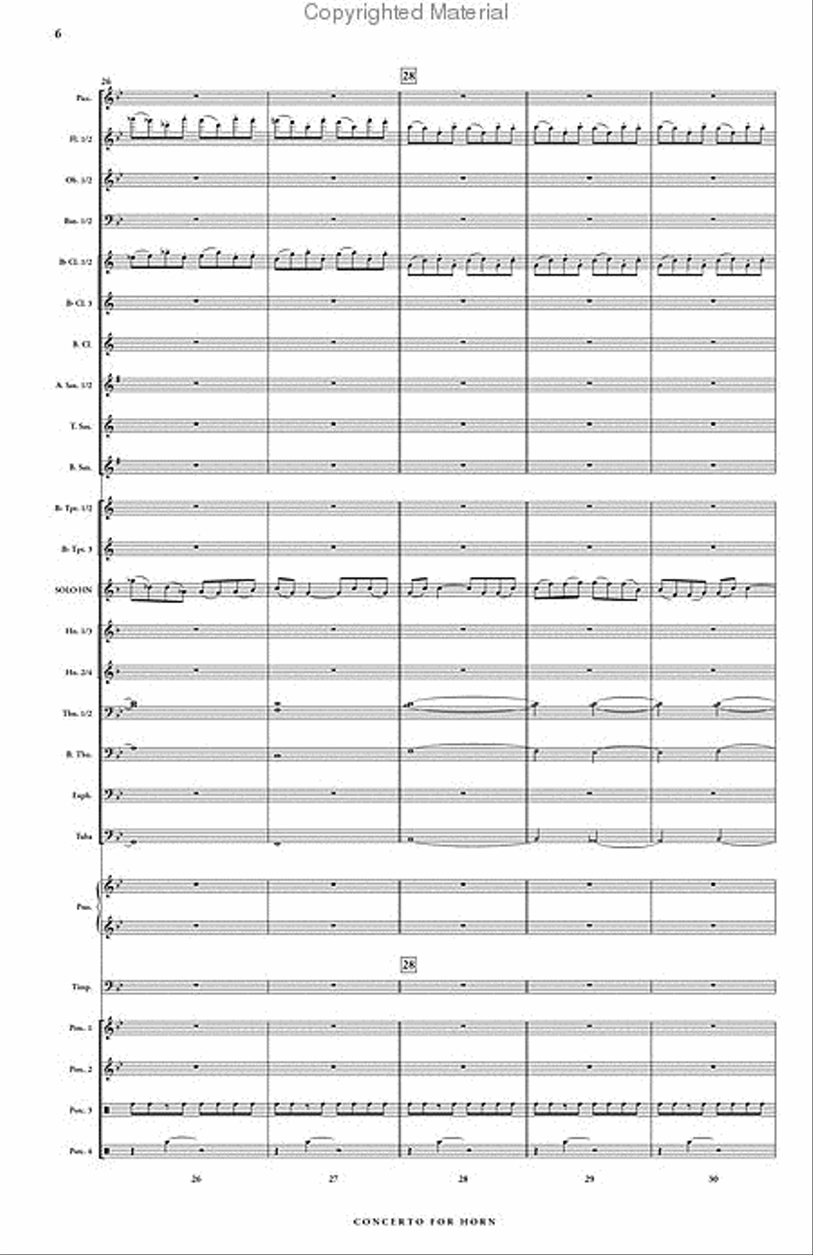 Concerto for Horn & Symphonic Band Concert Band scores gallery preview page 7