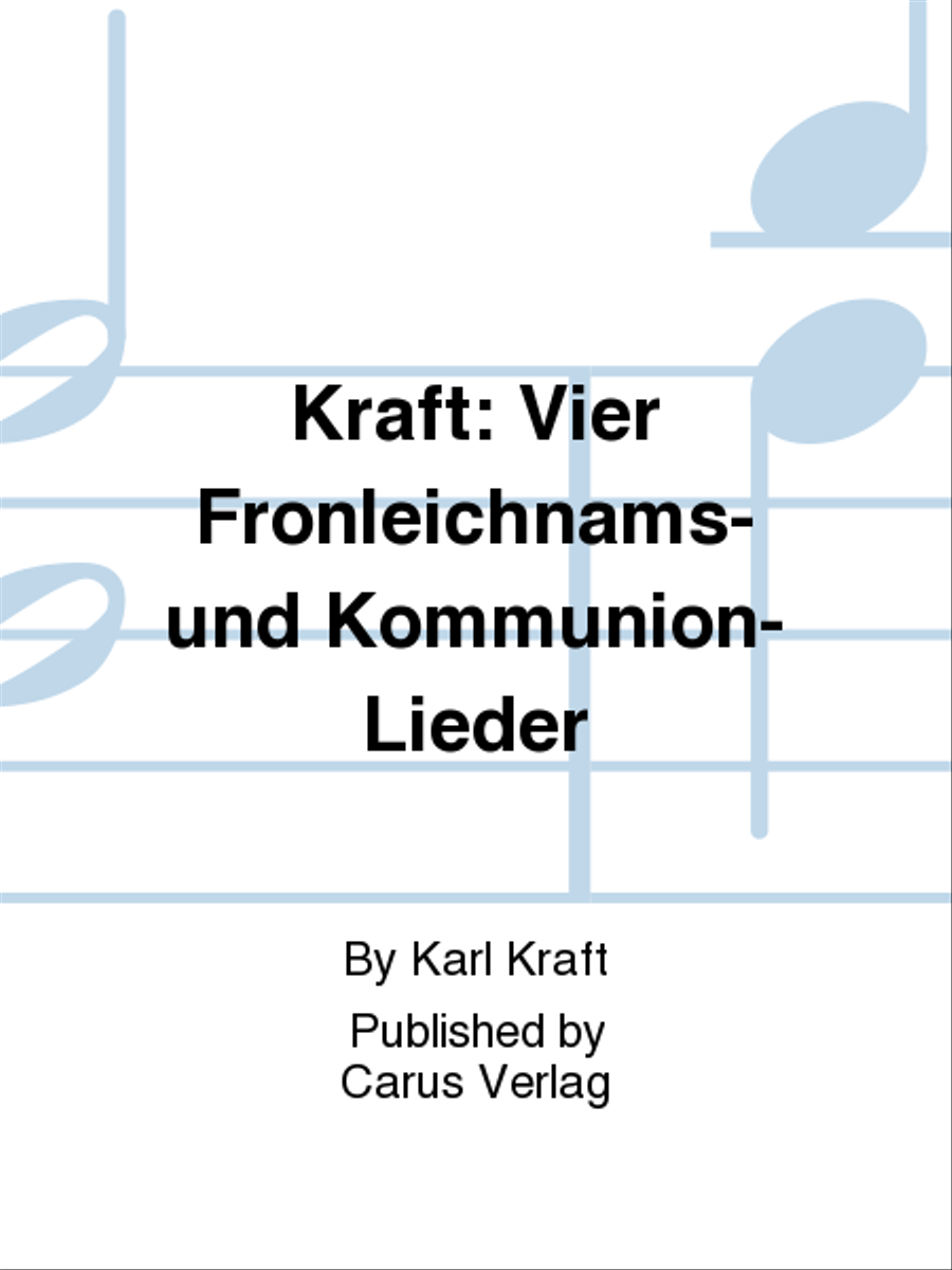 Kraft: Vier Fronleichnams- und Kommunion-Lieder Score scores gallery preview page 1