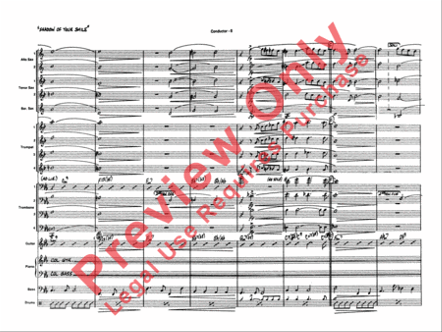 The Shadow of Your Smile (from The Sandpiper) Jazz Ensemble scores gallery preview page 8