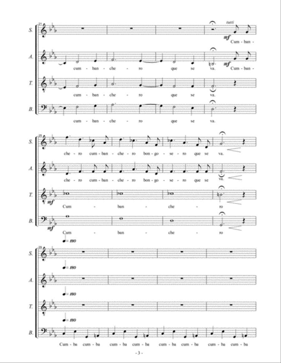 El Cumbanchero 4-Part scores gallery preview page 3