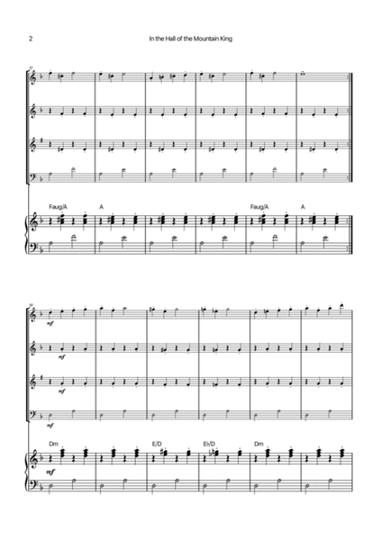 In the Hall of the Mountain King - Woodwind Quartet with Piano and Chord Notations image number null