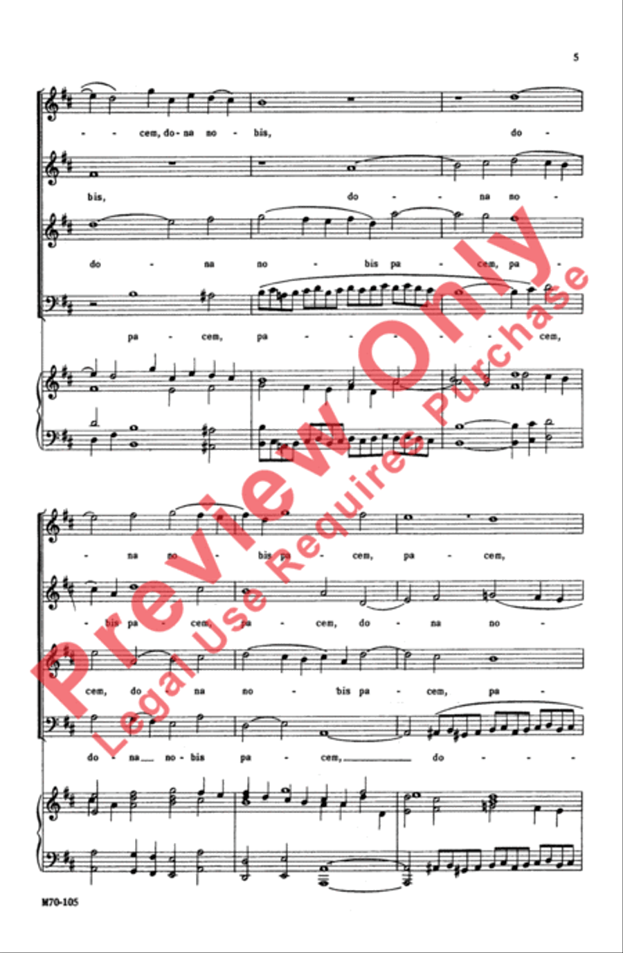 Dona Nobis Pacem 4-Part scores gallery preview page 4