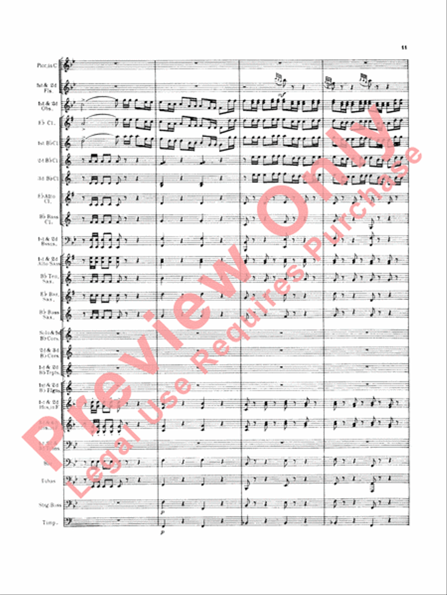 Italian in Algiers (Overture) Concert Band scores gallery preview page 14