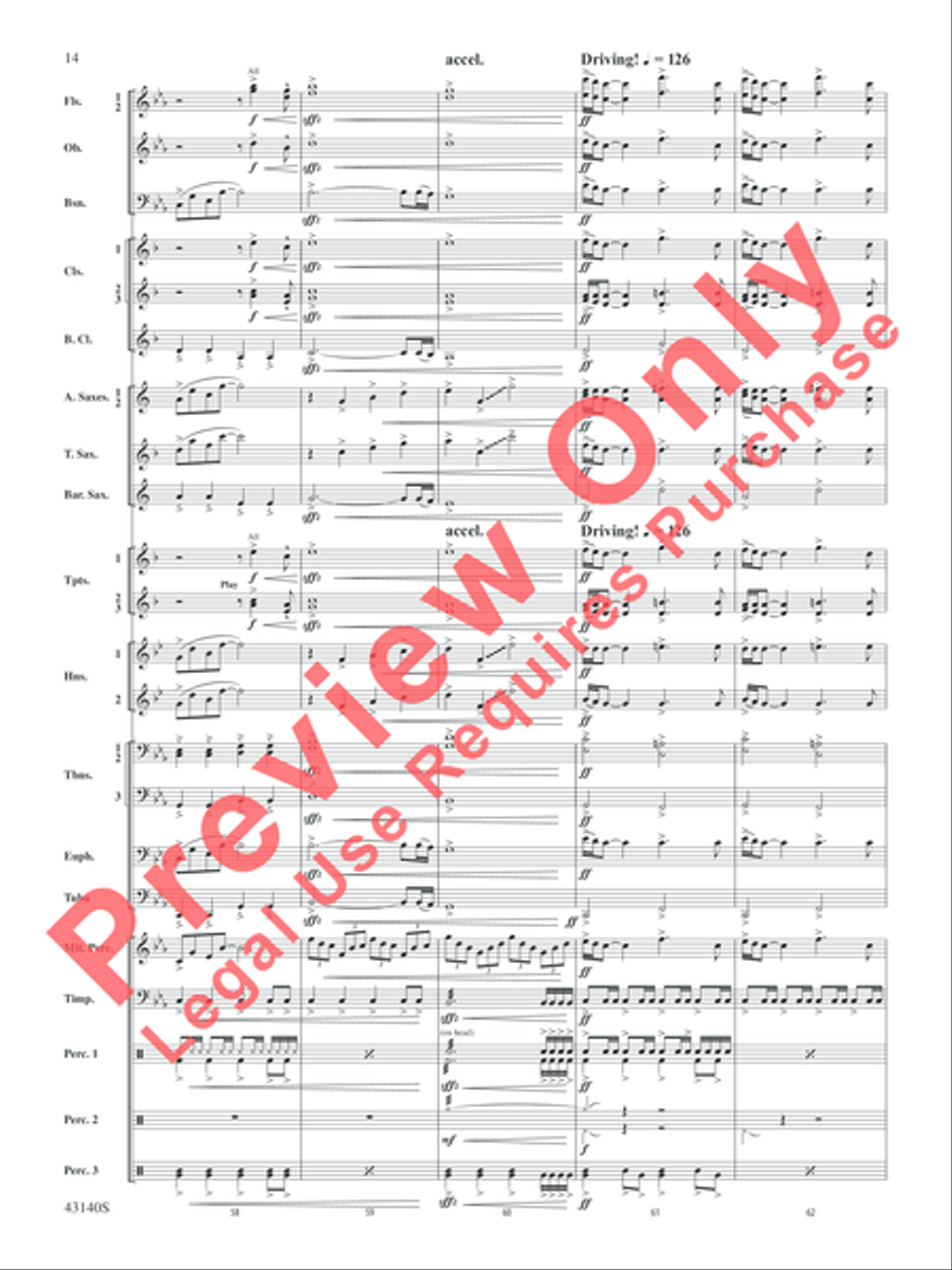 At the Movies---The Classics Concert Band scores gallery preview page 15