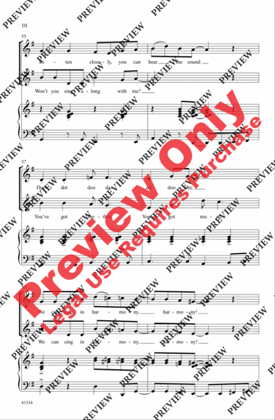 Sing in Harmony! Sing in Harmony! 2-Part scores gallery preview page 10