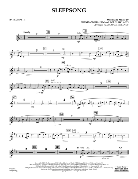 Sleepsong (arr. Michael Sweeney) - Bb Trumpet 1