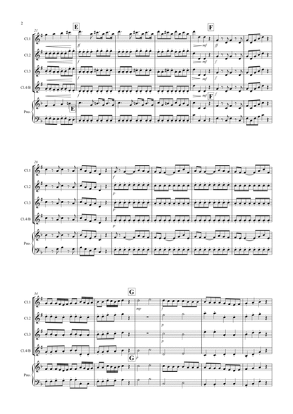 Eine Kleine Nachtmusik (1st movement) for Clarinet Quartet image number null