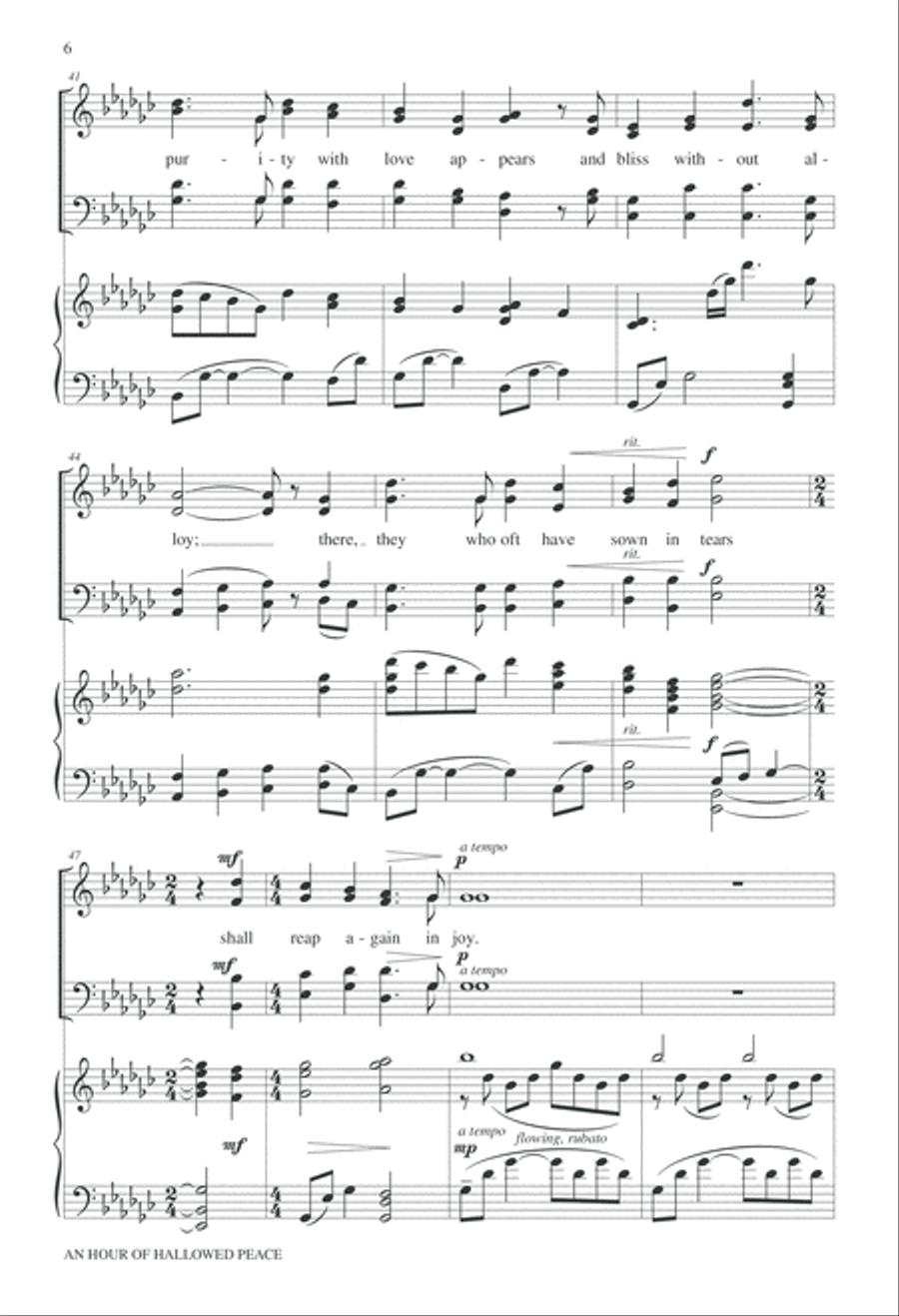 An Hour of Hallowed Peace 4-Part scores gallery preview page 7