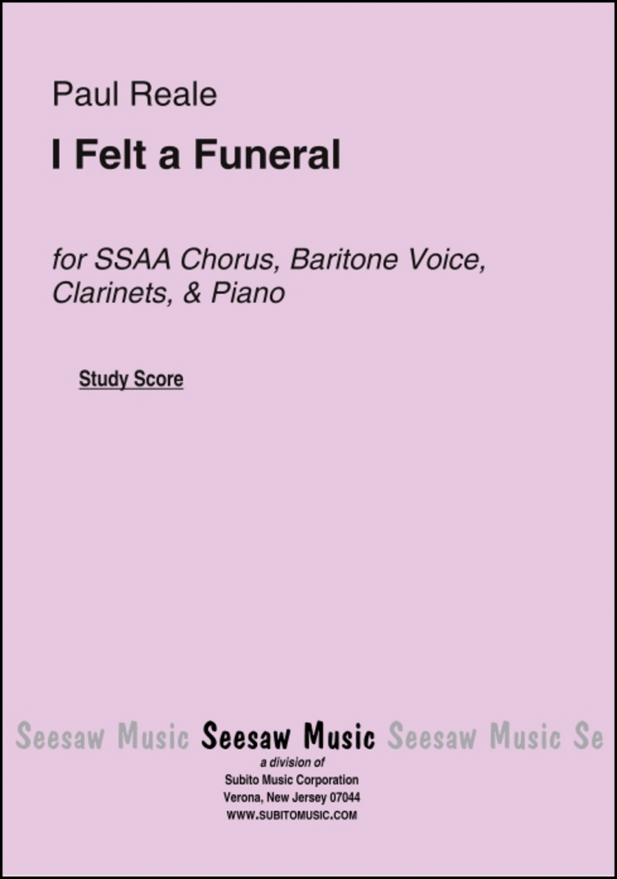 I Felt a Funeral SSAA scores gallery preview page 1