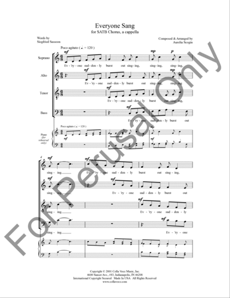 Everyone Sang 4-Part scores gallery preview page 2
