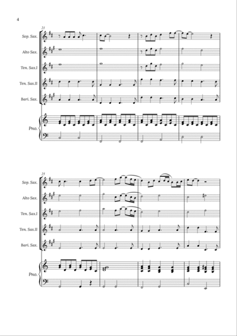 Imagine Saxophone Quintet scores gallery preview page 4