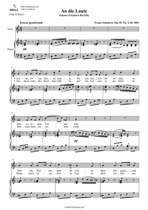 An die Laute, Op. 81 No. 2 (D. 905) (C Major)