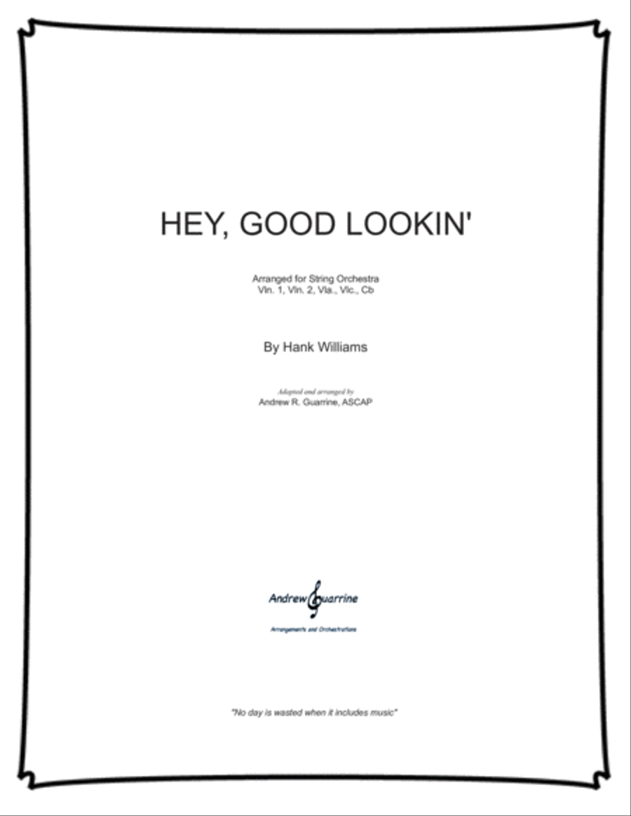 Book cover for Hey, Good Lookin'