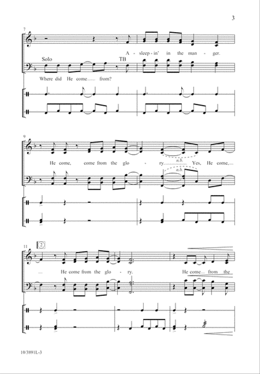 He Come from the Glory He Come from the Glory 4-Part scores gallery preview page 4
