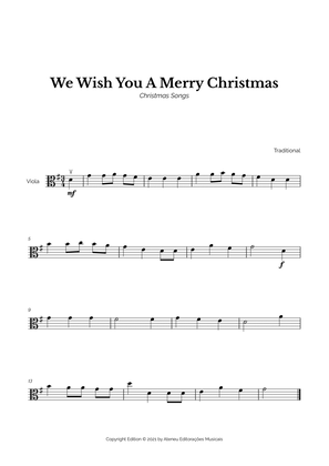 Book cover for We Wish You A Merry Christmas for Easy Viola Solo