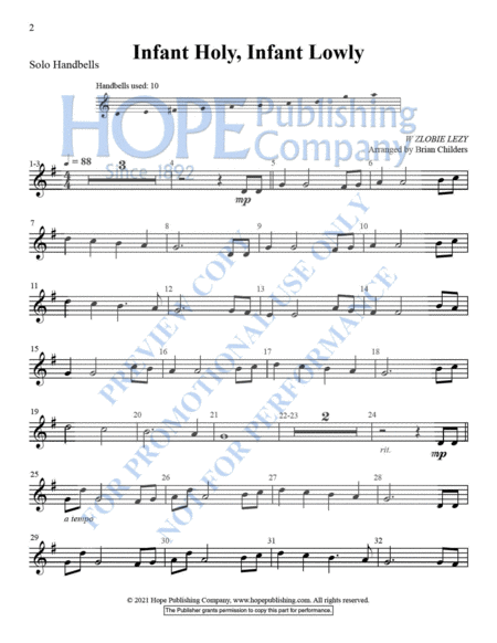 Infant Holy HB solo with opt. Flute image number null