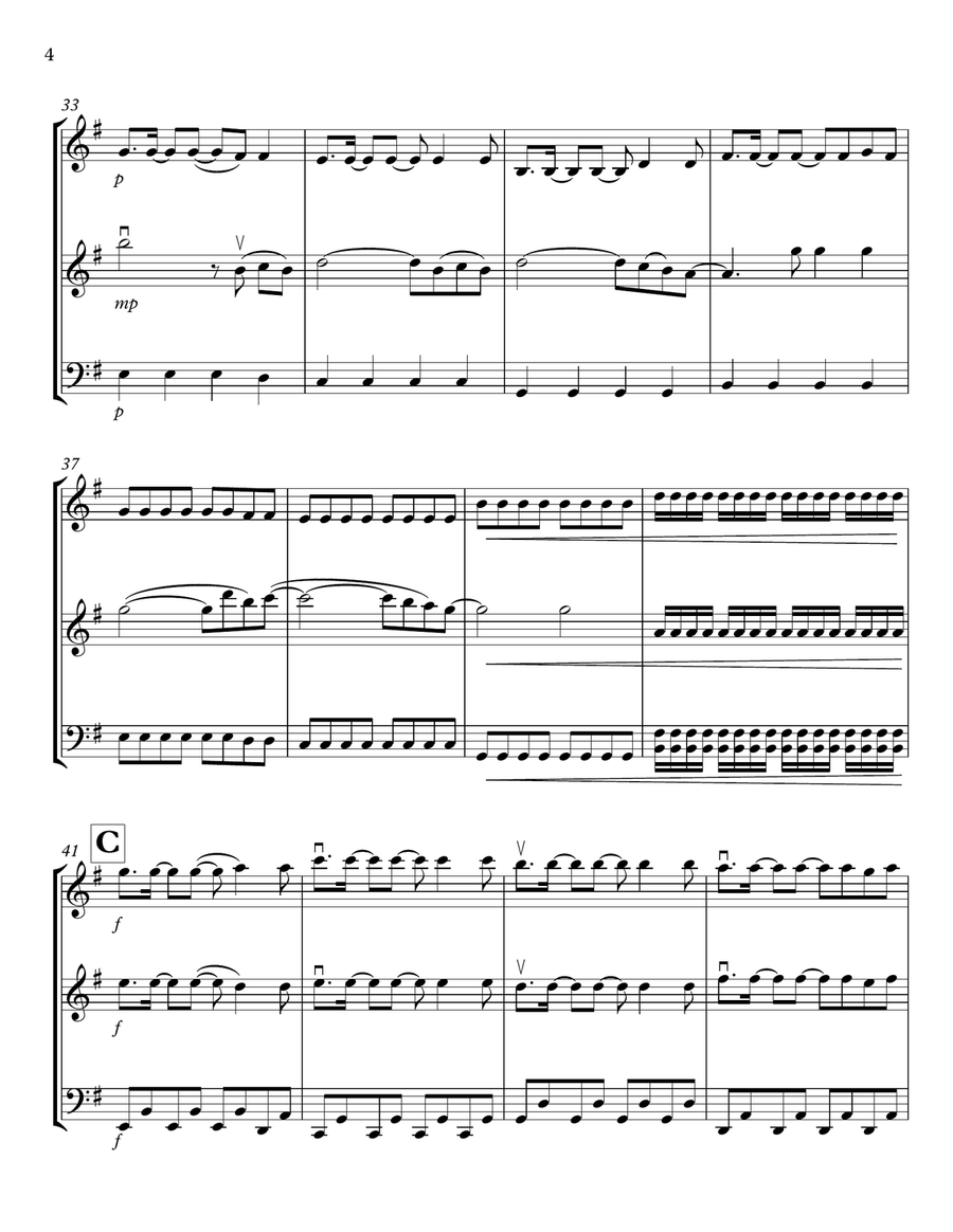 A Sky Full Of Stars String Trio scores gallery preview page 4