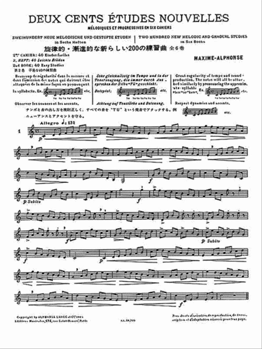 Deux cents Études Nouvelles Mélodiques et Progressives Pour Cor – Cahier 2: 40 Études Faciles Horn scores gallery preview page 2