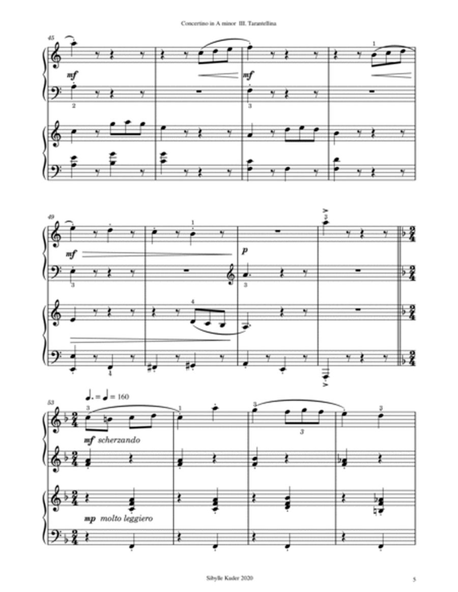 Concertino in A minor III. Tarantellina image number null