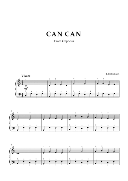 J. Offenbach - Can Can - Piano Easy image number null