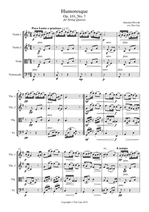 Book cover for Dvořák: Humoresque No. 7 - String Quartet