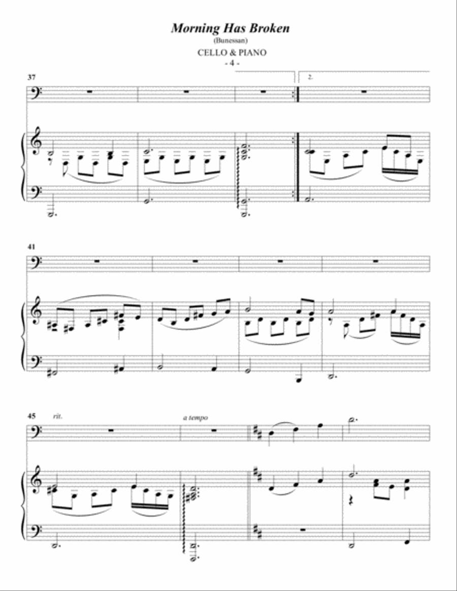 Morning Has Broken Piano scores gallery preview page 4