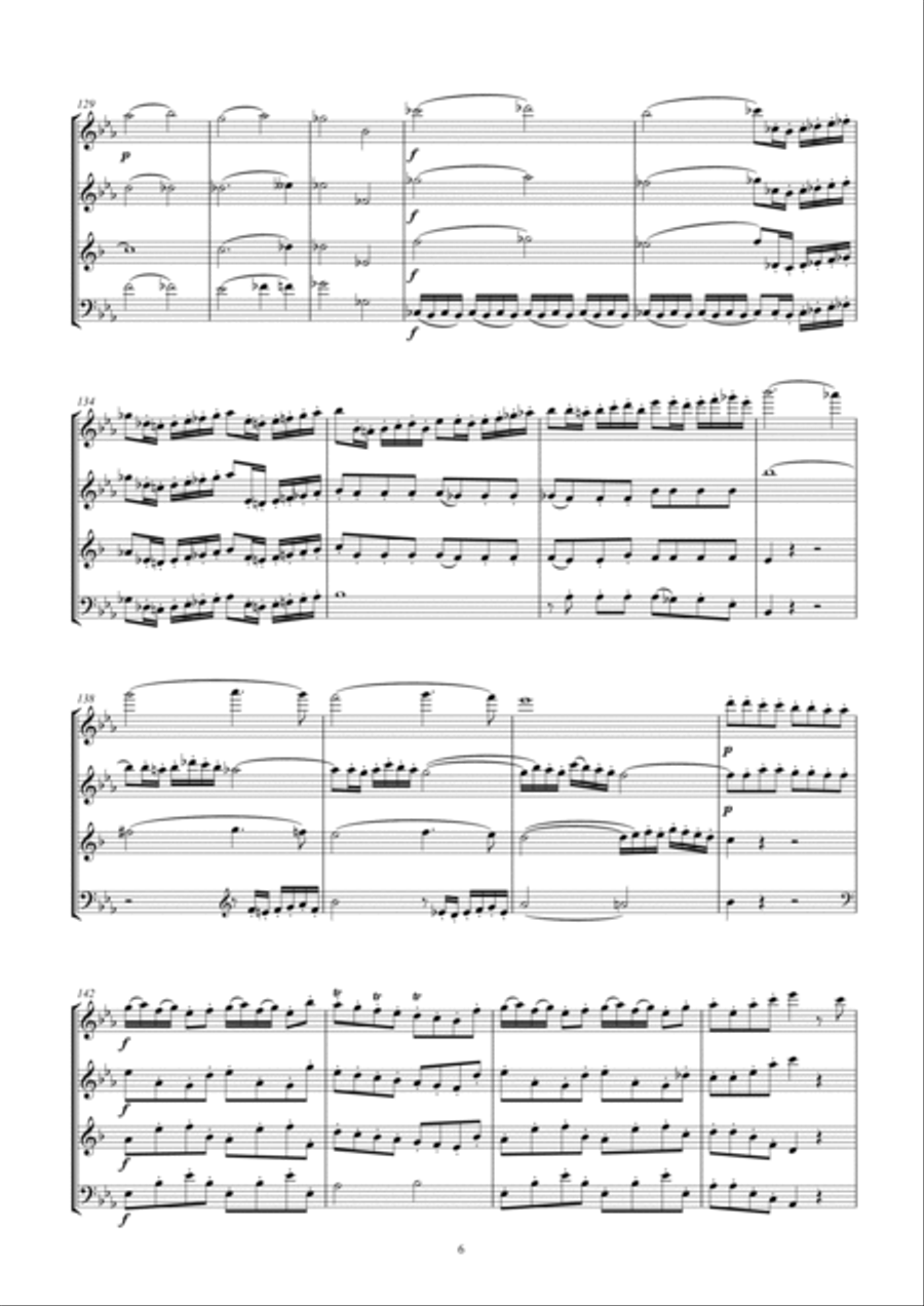 Haydn Quartet Op. 74 No. 1 arr. WoodwindQuartet Woodwind Quartet scores gallery preview page 6
