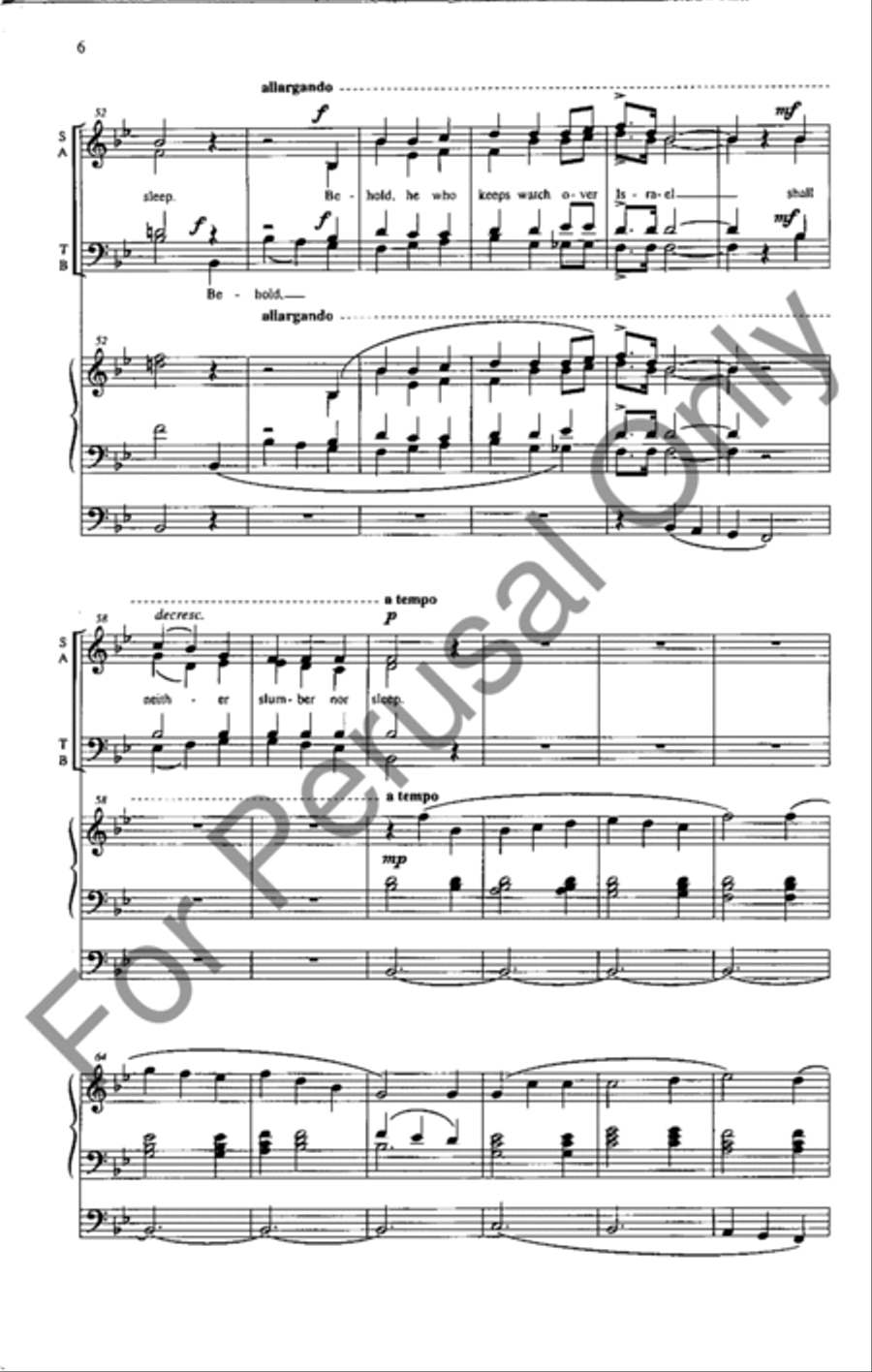 I Lift Up My Eyes To The Hills 4-Part scores gallery preview page 5