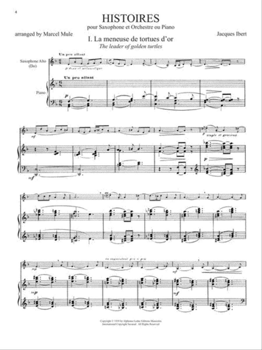 Three Concert Works for Saxophone Alto Saxophone scores gallery preview page 4