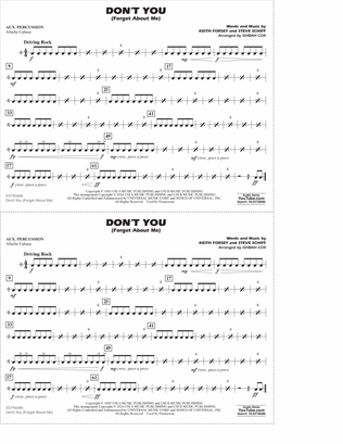 Book cover for Don't You (Forget About Me) (arr. Ishbah Cox) - Aux Percussion